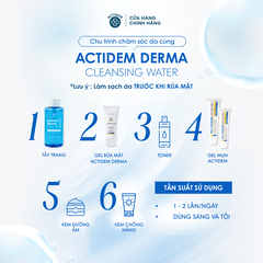 Nước tẩy trang trang không cay mắt Actidem Derma Cleansing Water 500ml
