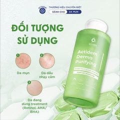 Nước Tẩy Trang Dành Cho Da Dầu Mụn Actidem Derma Purifying Cleansing Water 500ml