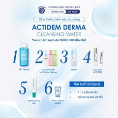 Tẩy trang Actidem Derma Cleansing Water cho da mụn, nhạy cảm 500ml
