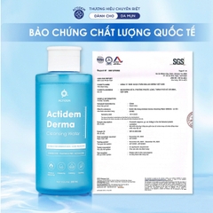 Tẩy trang Actidem Derma Cleansing Water cho da mụn, nhạy cảm 500ml