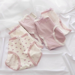 Quần cute trái tim hồng cotton