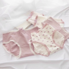 Quần cute trái tim hồng cotton
