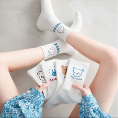 Tất gấu trắng cổ cao [04]
