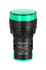 Đèn báo AD16-22DS AC/DC 220V phi 22mm màu xanh