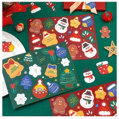 Set Dây Treo Gồm 14 Miếng Sticker Giấy Hoạt Hình Giáng Sinh Noel Trang Trí Hộp Quà Treo Cây Thông