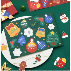 Set Dây Treo Gồm 14 Miếng Sticker Giấy Hoạt Hình Giáng Sinh Noel Trang Trí Hộp Quà Treo Cây Thông