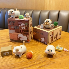 Mô hình Blind Box Mèo Xiêm Thái Lan Ráp dễ thương dùng làm mô hình trang trí bàn học, bàn làm việc, quà tặng bạn bè