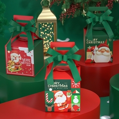 Hộp đựng quà, bánh kẹo Giáng Sinh, Noel HÌNH GIỎ QUÀ, Hộp đựng son, mỹ phẩm, trà làm quà tặng Giáng Sinh