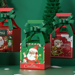 Hộp đựng quà, bánh kẹo Giáng Sinh, Noel HÌNH GIỎ QUÀ, Hộp đựng son, mỹ phẩm, trà làm quà tặng Giáng Sinh