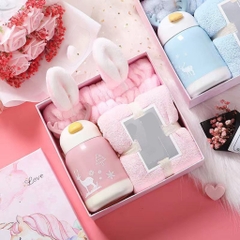Set Hộp Quà Noel Bình Tuần Lộc Giữ Nhiệt và Khăn , Quà Sinh Nhật, Quà Giáng Sinh