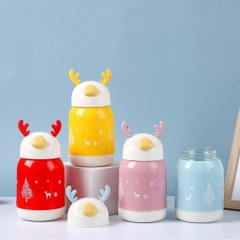 Set Hộp Quà Noel Bình Tuần Lộc Giữ Nhiệt và Khăn , Quà Sinh Nhật, Quà Giáng Sinh