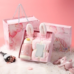 Set Hộp Quà Noel Bình Tuần Lộc Giữ Nhiệt và Khăn , Quà Sinh Nhật, Quà Giáng Sinh