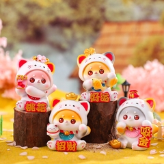 Set mô hình Shiba thần tài hoa anh đào