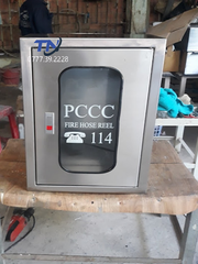 Tủ cứu hỏa trong nhà Inox 600x500x200