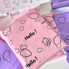 Set 50 túi bóng kính gói card 8x10cm hình sao nhiều màu