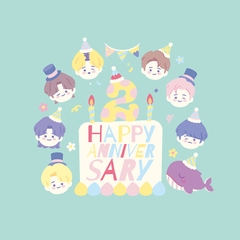 Face Keyring BTS Official - Móc khóa bông BTS