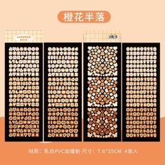 Set 4 sticker chữ trang trí toploader, sổ sách, bullet journal