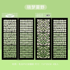 Set 4 sticker chữ trang trí toploader, sổ sách, bullet journal