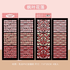 Set 4 sticker chữ trang trí toploader, sổ sách, bullet journal