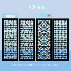 Set 4 sticker chữ trang trí toploader, sổ sách, bullet journal