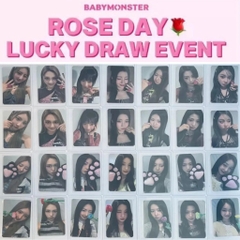 Photocard BABYMONSTER Rose Day Lucky Draw Event - Thẻ ảnh bo góc Babymonster