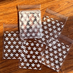 Set 50 túi bóng kính gói card 8x10cm hình sao nhiều màu