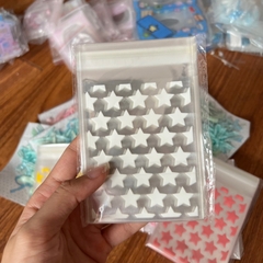 Set 50 túi bóng kính gói card 8x10cm hình sao nhiều màu