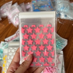 Set 50 túi bóng kính gói card 8x10cm hình sao nhiều màu