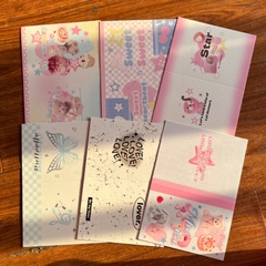 Set 6 bìa gấp gói card nhiều màu sắc dễ thương