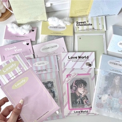 Set 9 bìa gói card kèm tag đầu và túi nilon