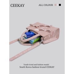 Túi xách CEEKAY da lộn đính nơ