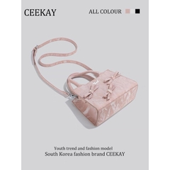 Túi xách CEEKAY da lộn đính nơ