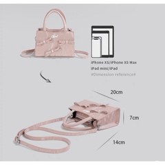 Túi xách CEEKAY da lộn đính nơ