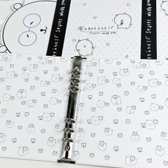 Binder, bìa album ảnh, bìa sổ còng A5 đựng ảnh, đựng giấy thỏ trắng chấm bi đáng yêu
