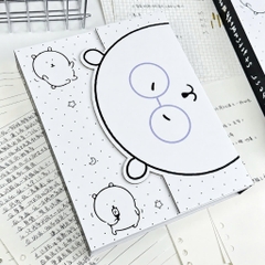 Binder, bìa album ảnh, bìa sổ còng A5 đựng ảnh, giấy viết gấu đeo kính dễ thương