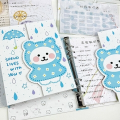 Binder, bìa album ảnh, bìa sổ còng A5 đựng ảnh, giấy viết Gấu Rainy Day