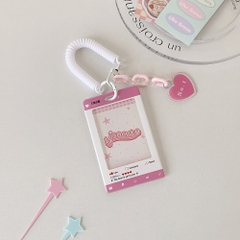 Túi đựng thẻ ảnh, holder photocard social, charm trái tim