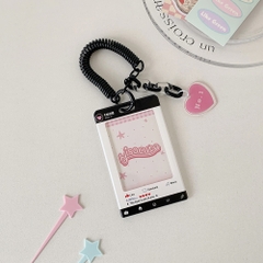 Túi đựng thẻ ảnh, holder photocard social, charm trái tim