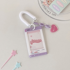 Túi đựng thẻ ảnh, holder photocard social, charm trái tim