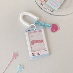 Túi đựng thẻ ảnh, holder photocard social, charm trái tim