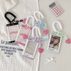 Túi đựng thẻ ảnh, holder photocard social, charm trái tim