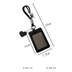Túi thẻ đựng card, holder photocard da PU, charm trái tim