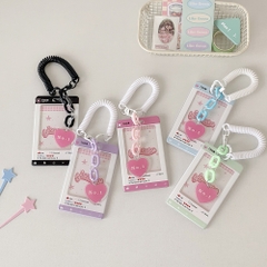 Túi đựng thẻ ảnh, holder photocard social, charm trái tim