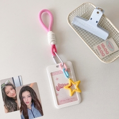 Túi đựng thẻ, holder photocard Dopamine kèm charm sao
