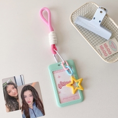 Túi đựng thẻ, holder photocard Dopamine kèm charm sao