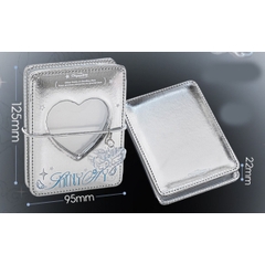 Sổ tay gấp 12 ô đựng thẻ ảnh, binder gấp da bạc lấp lánh giá trị cao