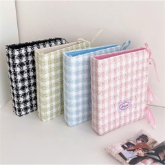 Binder dạ caro size A5 cột nơ