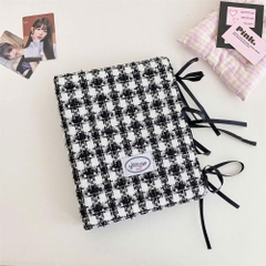 Binder dạ caro size A5 cột nơ