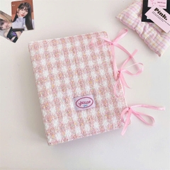 Binder dạ caro size A5 cột nơ