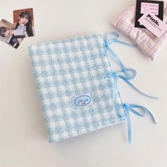 Binder dạ caro size A5 cột nơ